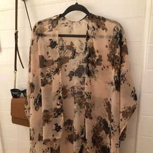 Sheer Floral Kimono